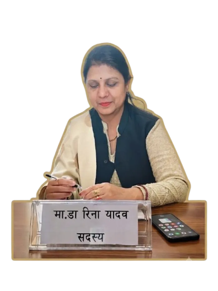 Portrait of Dr. Reena Yadav at her desk