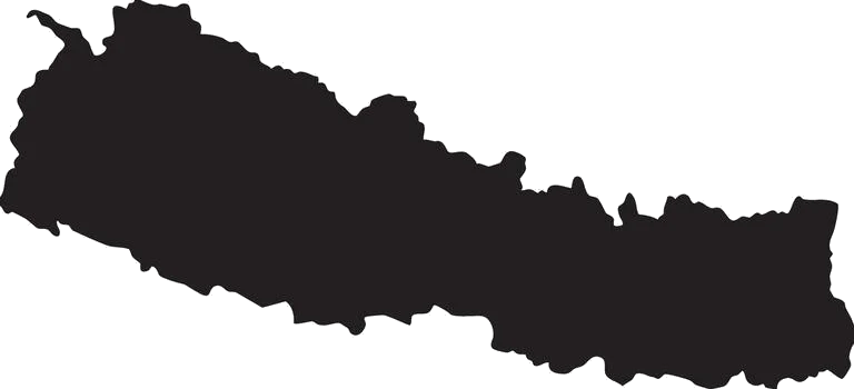 Nepal Map Silhouette
